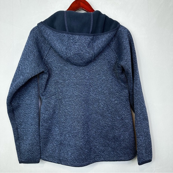 Columbia Knit Sweater Long Sleeve Hoodie Thick Winter Drawstring Full Zip Medium - Picture 10 of 11